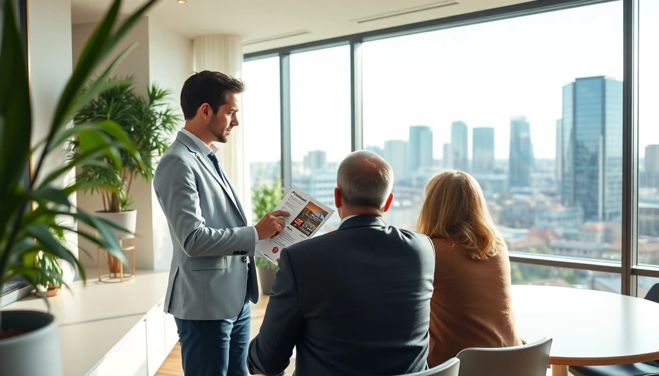 Immobilienmakler Frankfurt Eckenheim präsentiert erfolgreich Immobilienoptionen in modernem Büro
