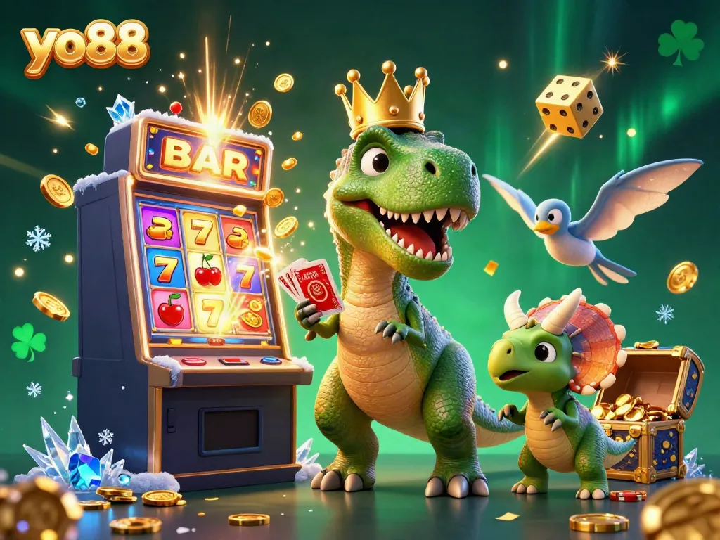 Experience thrilling moments at yo88 with dynamic 3D characters and casino elements bursting with excitement.