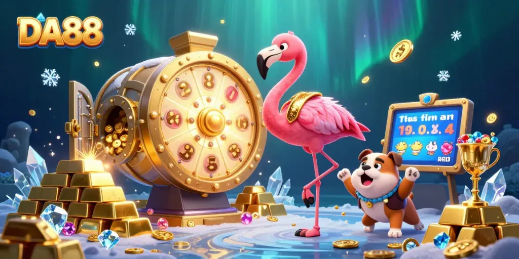 Join the excitement at DA88 with vibrant characters and thrilling casino elements in a lively game show
