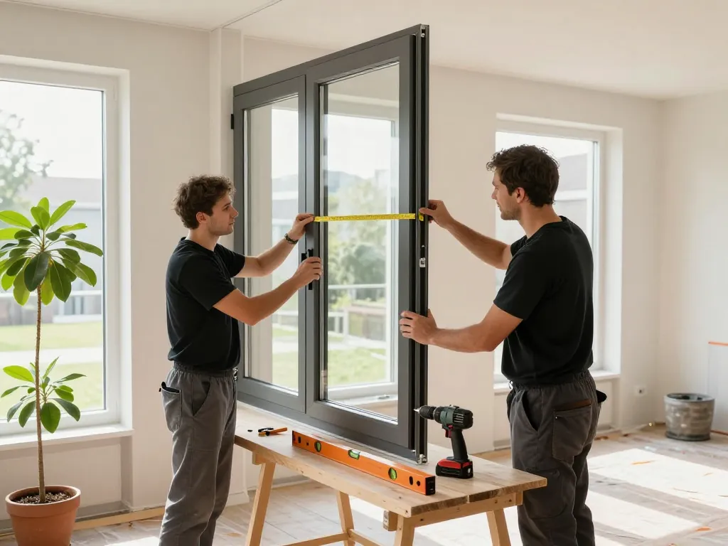 Expertenfensterinstallation, die das Handwerk des Fensterbaus in Köln in einem modernen Zuhause zeigt.