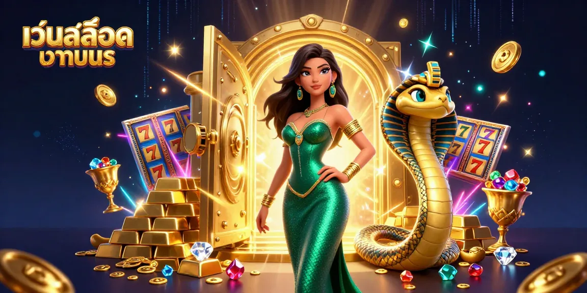 Experience เว็บสล็อตทดลอง with a captivating 3D illustration featuring immersive casino elements.