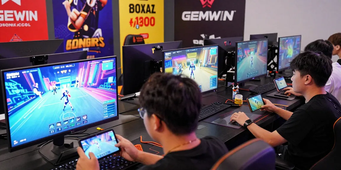 Dynamic gaming experience at https://gemwin.pics/ with players enjoying diverse games in an energetic atmosphere.