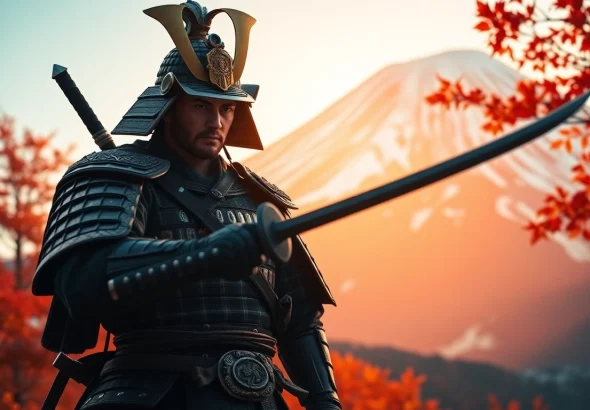 Ghost of Yōtei Rezension: Fesselnde Samurai-Szene vor der atemberaubenden Kulisse des Mount Yotei.