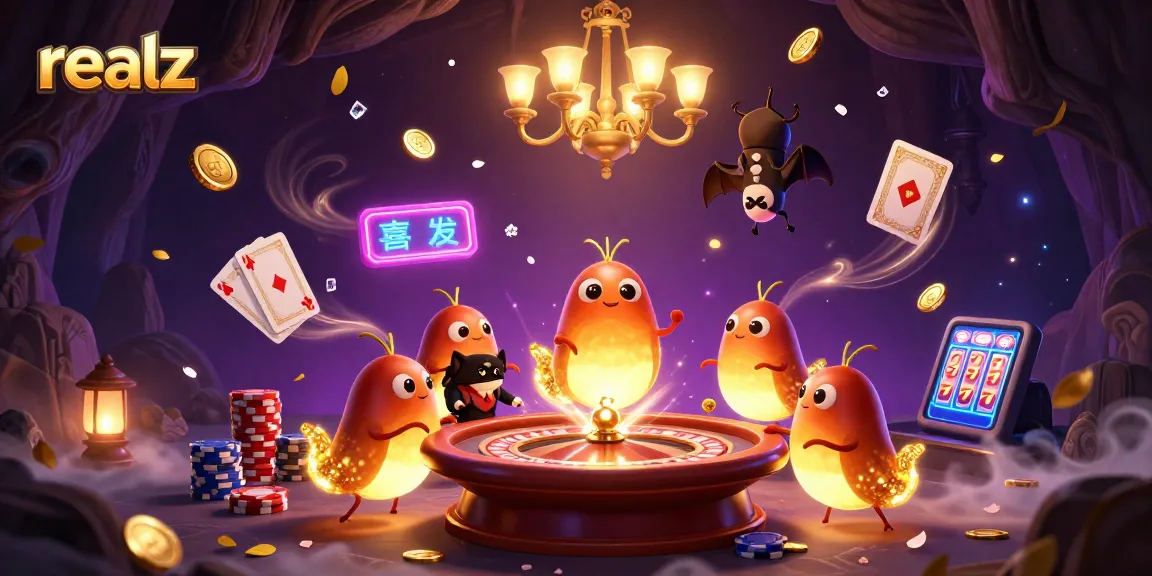 Experience the vibrant realz casino atmosphere with luminescent glowworms and dynamic game elements.